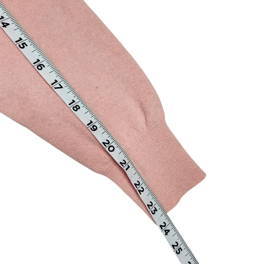 Vintage Benetton Pink Cardigan Made in Italy Extra Fine Merino‎ Wool Size L/XL